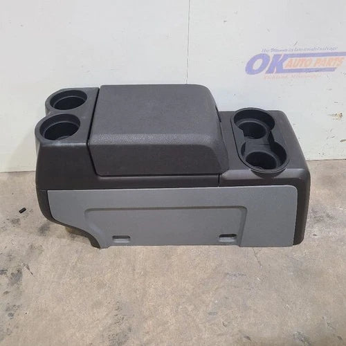 2011-2014 Ford F150 Front Floor Console W/Lid Column Shifter in Grey Black ford